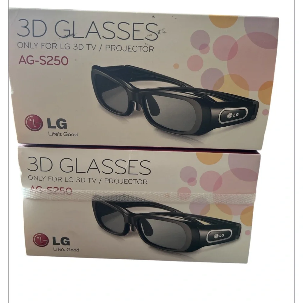 New Pair of LG AG-S250 3D Glasses/ only for LG 3D TV / Projector